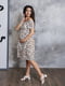 Бавовняна сукня молочного кольору в квітковий принт для вагітних | 6865784 | фото 4