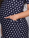 Синя сукня в горошок для вагітних | 6865785 | фото 4