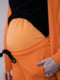 Штани кльош з трикотажним животиком помаранчеві | 6865793 | фото 2