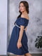Сукня для вагітних з м'якої тканини синя | 6865802 | фото 2