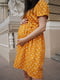 Жовта в горошок сукня для вагітних з м'якої тканини | 6865821 | фото 2