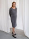 Сіра бавовняна сукня для вагітних і годуючих мам з секретом для годування  | 6865823 | фото 4