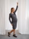 Сіра бавовняна сукня для вагітних і годуючих мам з секретом для годування  | 6865823 | фото 7