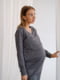 Сіра бавовняна сукня для вагітних і годуючих мам з секретом для годування  | 6865823 | фото 9