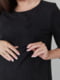Чорна сукня вільного крою для вагітних і годуючих мам з секретом для годування  | 6865833 | фото 2