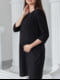 Чорна сукня вільного крою для вагітних і годуючих мам з секретом для годування  | 6865833 | фото 3