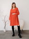 Сукня вільного крою бавовняна з секретом для годування помаранчева | 6865868 | фото 5