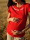 Футболка для вагітних зі стильним шрифтовым принтом колір фієста трикотажна | 6865887 | фото 5