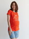 Трикотажна футболка з принтом з секретом для годування помаранчева | 6865896 | фото 3
