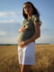 Трикотажні білі шорти для вагітних з поясною резинкою під животик | 6865909 | фото 5