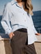 Сірі класичного крою штани для вагітних з високим трикотажним животиком  | 6865922 | фото 6