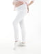 Білі штани-скінні для вагітних з широкою резинкою під животик | 6865961 | фото 3