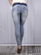Сині джинси-скінні  з потертостями для вагітних | 6865974 | фото 3