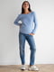 Сині джинси-мом для вагітних з подвійною підтримкою живота | 6865980 | фото 7