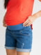 Сині джинсові шорти для вагітних  з м'якою резинкою під животик | 6865988 | фото 4