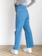 Прямі сині джинси для вагітних з трикотажним бандажем | 6865992 | фото 4