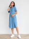 М'яка сукня блакитна з секретом годування з дихаючої бавовняної тканини | 6866026 | фото 3
