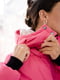 Рожева курточка з капюшоном та знімною вставкою для вагітних | 6866031 | фото 2
