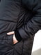 Довга чорна курточка з капюшоном та знімною вставкою для вагітних | 6866035 | фото 4