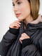 Довга чорна курточка з капюшоном та знімною вставкою для вагітних | 6866035 | фото 5