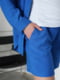 Синій костюм з бавовни жатки для вагітних: сорочка, шорти | 6866062 | фото 5
