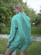 Льняний бірюзовий костюм для вагітних: сорочка, шорти | 6866064 | фото 5