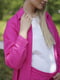Льняний рожевий костюм для вагітних: сорочка, шорти | 6866065 | фото 3