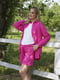 Льняний рожевий костюм для вагітних: сорочка, шорти | 6866065 | фото 6