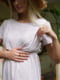 Біла принтована сукня для вагітних та годуючих мам з секретом для годування | 6866068 | фото 3