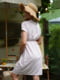 Біла принтована сукня для вагітних та годуючих мам з секретом для годування | 6866068 | фото 4