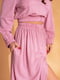 Рожевий лляний костюм на гудзиках | 6871686 | фото 4
