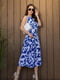 Синя квіткова сукня без рукавів | 6871700 | фото 2