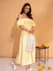Жовта лляна сукня з рукавами-буфами | 6871705 | фото 2