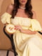 Жовта лляна сукня з рукавами-буфами | 6871705 | фото 4