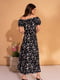 Чорна квіткова сукня з бавовни | 6871713 | фото 3