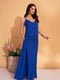 Синя бавовняна сукня у білизняному стилі | 6871720 | фото 2