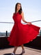 Червона однотонна сукня-тренч без рукавів | 6871758 | фото 2