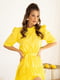 Довга сукня із жовтої бавовни з рюшами | 6871765 | фото 4