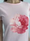 Рожева бавовняна футболка з квітковим малюнком | 6871852 | фото 4