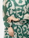 Шифонова сукня вільного крою зелена з принтом | 6871955 | фото 3