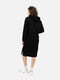 Трикотажна чорна сукня-худі з написом | 6871965 | фото 3