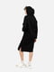 Трикотажна чорна сукня-худі з написом | 6871965 | фото 4