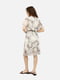 Шифонова бежева сукня А-силуету з принтом | 6871970 | фото 3