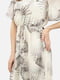 Шифонова бежева сукня А-силуету з принтом | 6871970 | фото 4