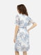 Шифонова біла сукня А-силуету з принтом | 6871971 | фото 3