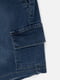 Темно-сині джинсові шорти з накладними кишенями | 6872013 | фото 2