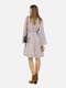 Шифонова сукня вільного крою бежева з принтом | 6872014 | фото 2