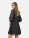 Шифонова сукня вільного крою чорна з принтом | 6872017 | фото 3