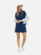 Синя міні-сукня із коротким рукавом  | 6872023 | фото 2