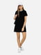 Чорна міні-сукня із коротким рукавом  | 6872024